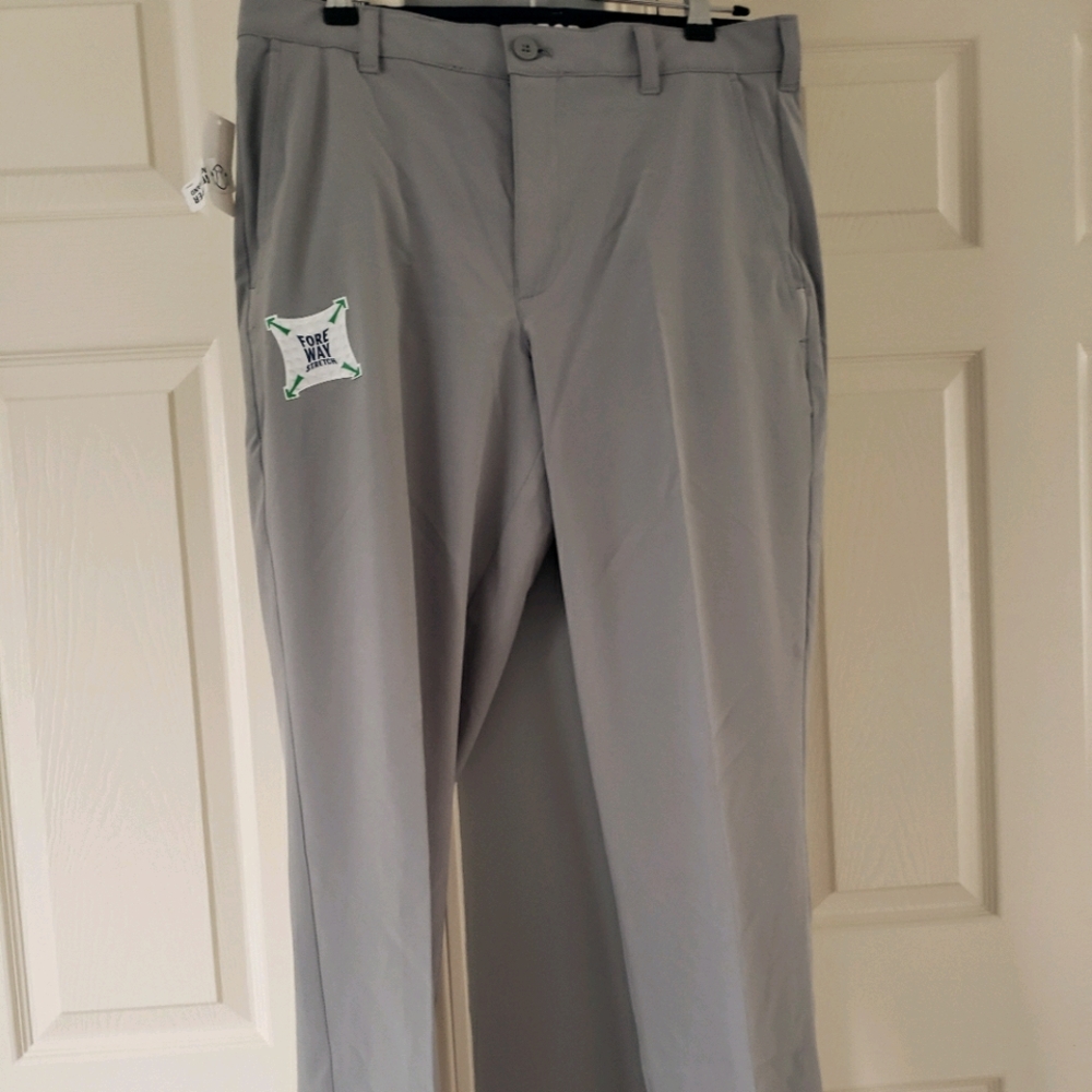 NWT grey mens golf pants trousers 32x29